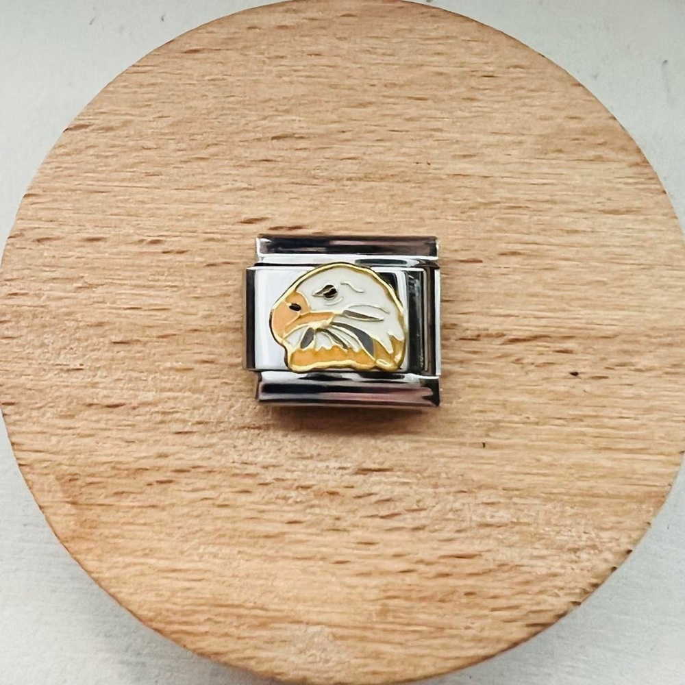 Bald Eagle Italian Charm Bracelet Link